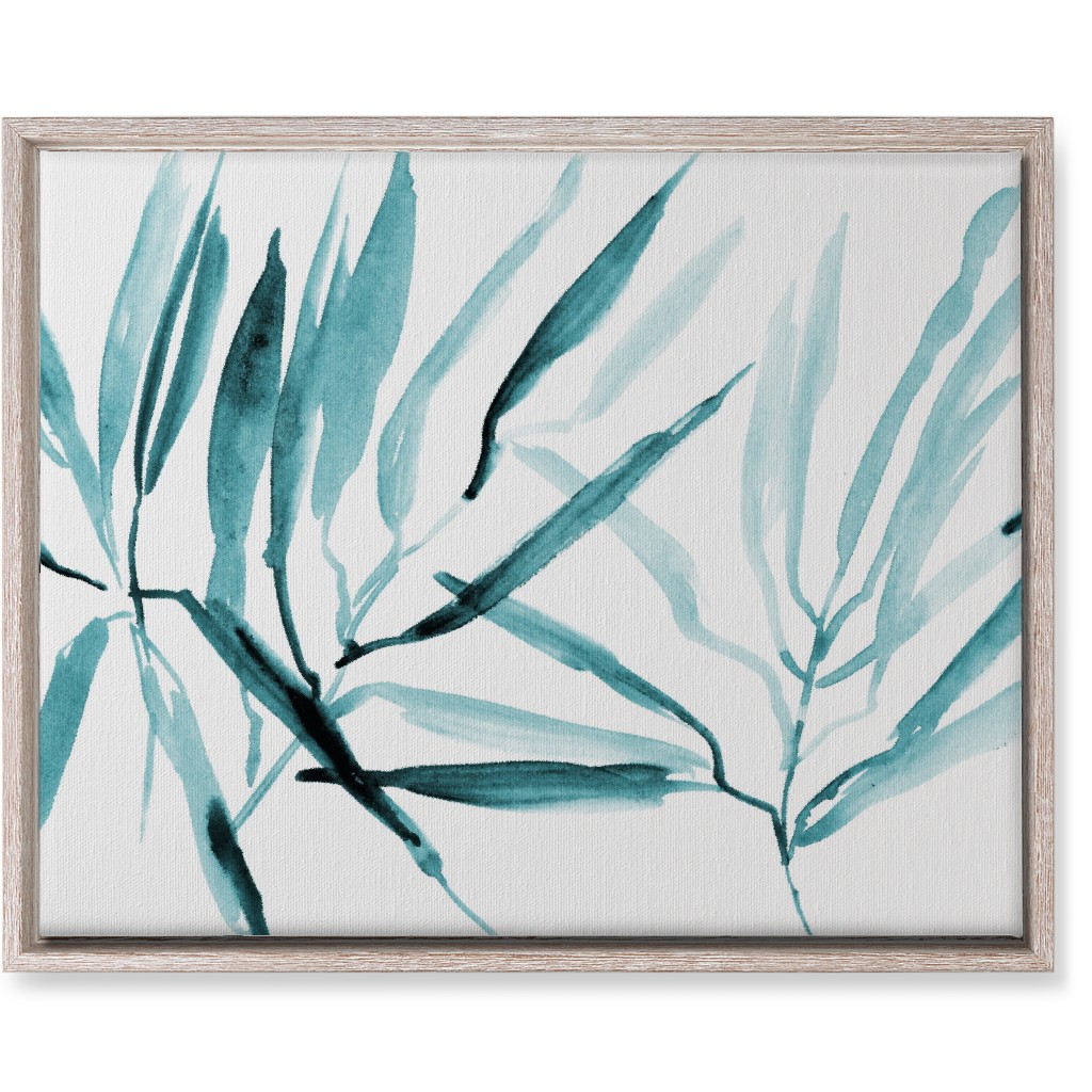 Watercolor Tropical Botanicals Wall Art, Rustic, Single piece, Canvas, 16x20, Blue, Silver Lake