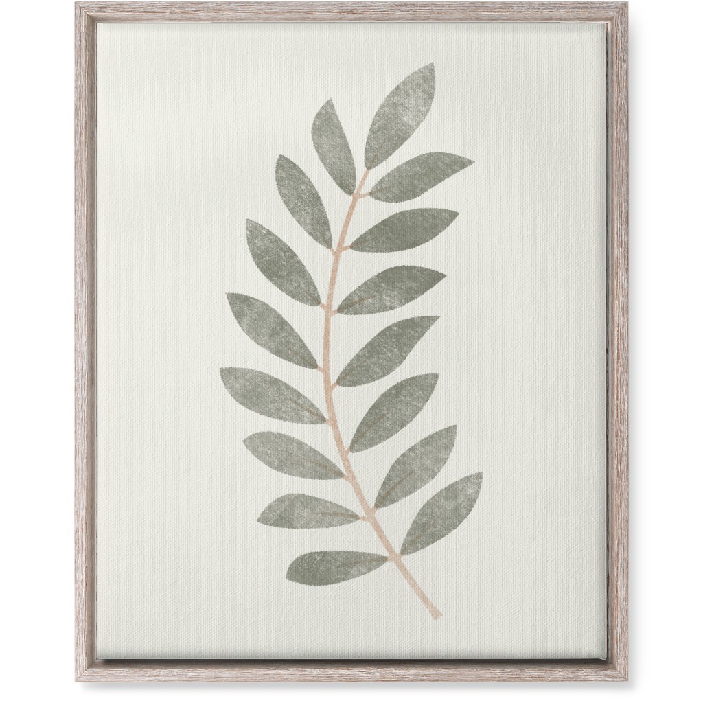 Botanical Leaf Ii Wall Art, Rustic, Single piece, Canvas, 16x20, Green