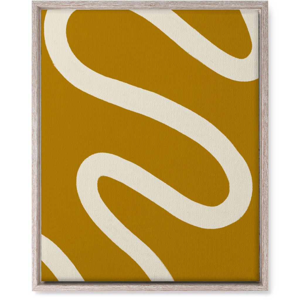 Tangled Brush Strokes Ii Wall Art, Rustic, Single piece, Canvas, 16x20, Yellow, Golden