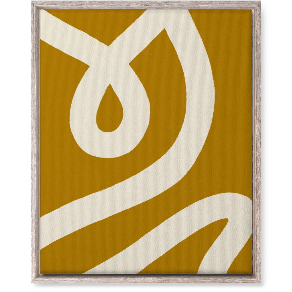 Tangled Brush Strokes V Wall Art, Rustic, Single piece, Canvas, 16x20, Yellow, Golden