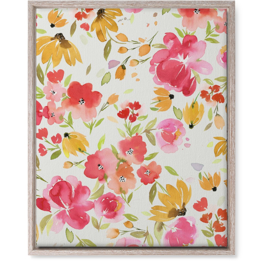 Smells Like Spring Wall Art, Rustic, Single piece, Canvas, 16x20, Pink, Creamsicle