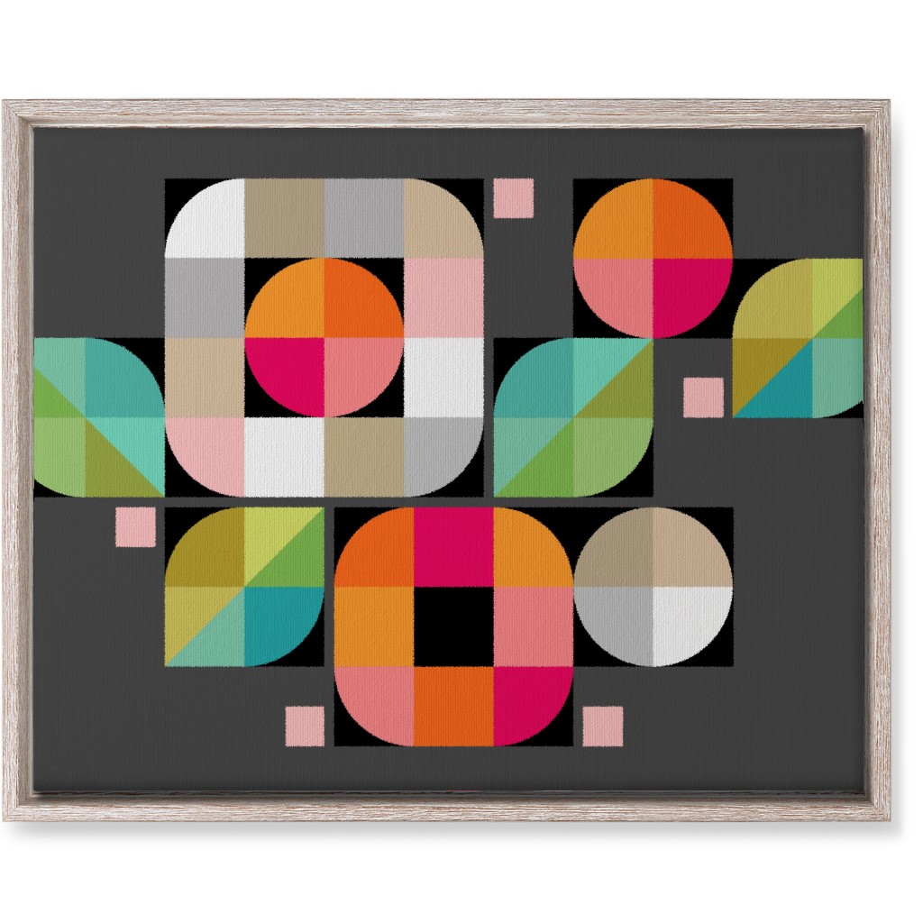 Mod Flower Box Wall Art, Rustic, Single piece, Canvas, 16x20, Multicolor, Gray