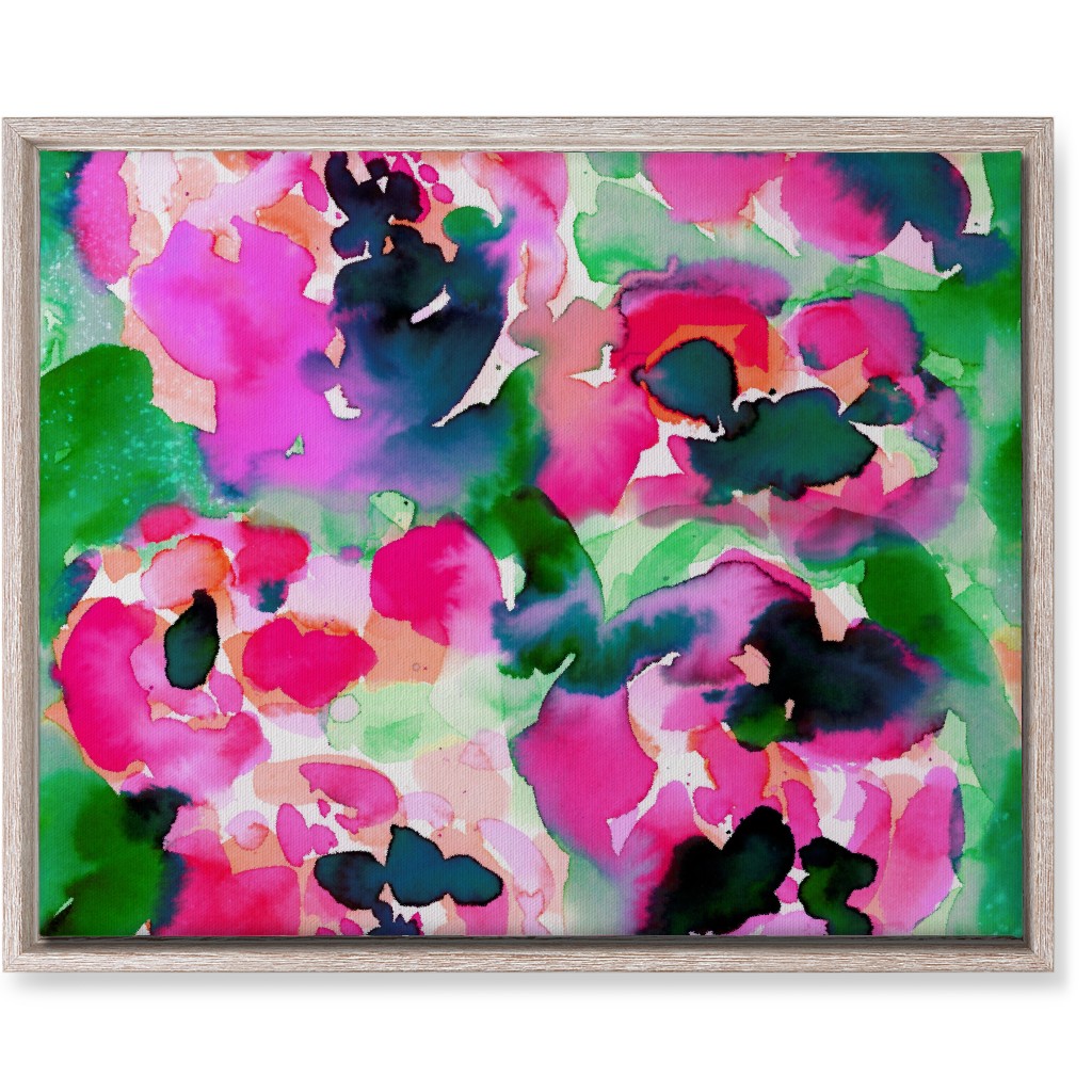 Abstract Flora Watercolor - Multi Wall Art, Rustic, Single piece, Canvas, 16x20, Multicolor