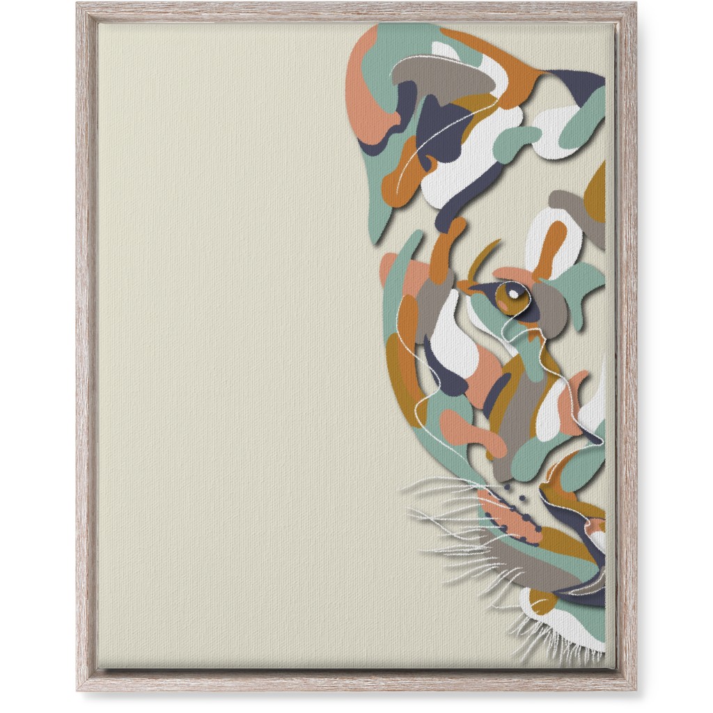 African Lioness Wall Art, Rustic, Single piece, Canvas, 16x20, Beige, Antique White