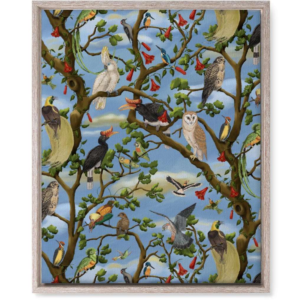 Bird Chorus - Multi Wall Art, Rustic, Single piece, Canvas, 16x20, Multicolor