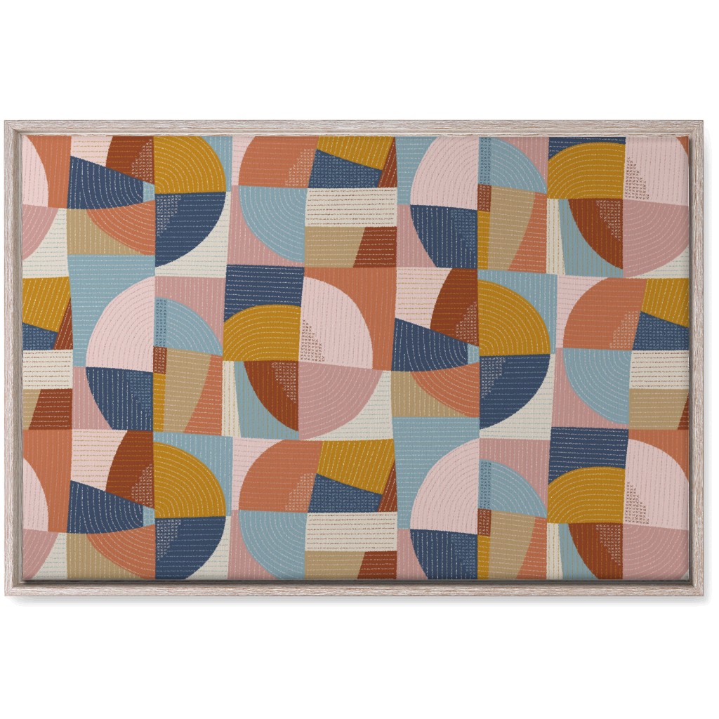 Modern Patchwork - Multi Wall Art, Rustic, Single piece, Canvas, 20x30, Multicolor