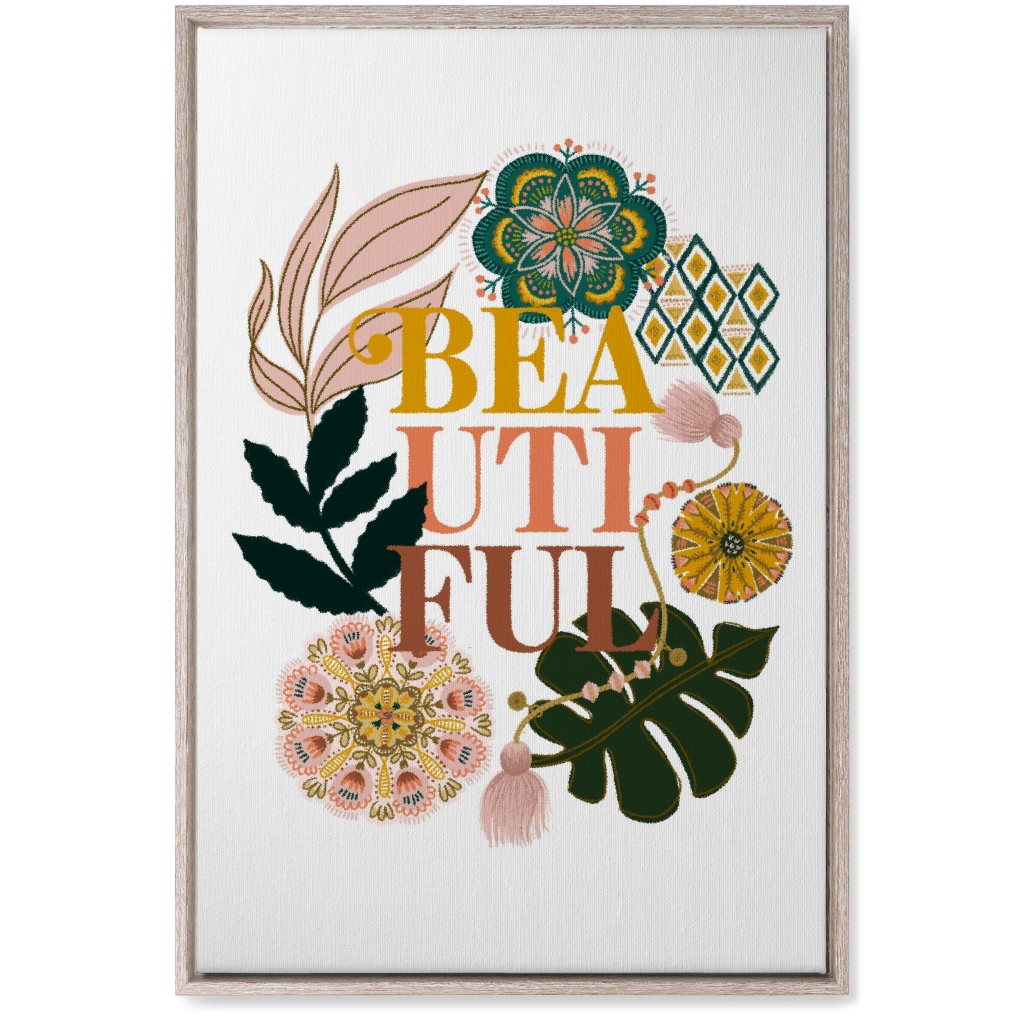 Boho Beauty - Multi Botanical Wall Art, Rustic, Single piece, Canvas, 20x30, Multicolor