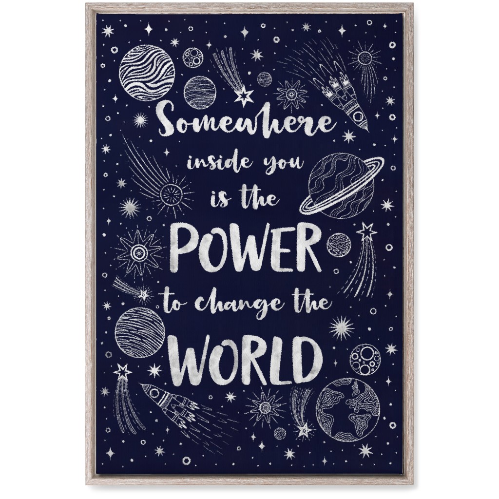 Somewhere Inside You Motivational Quote Wall Art, Rustic, Single piece, Canvas, 20x30