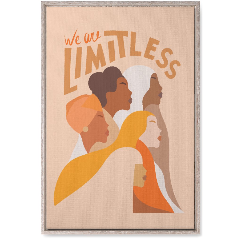 Limitless Woman - Earthy Wall Art, Rustic, Single piece, Canvas, 20x30, Pink, Bright Pink