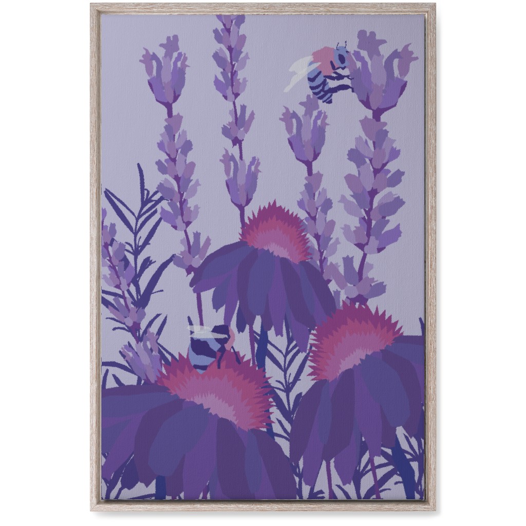 Lavender Fields - Purple Wall Art, Rustic, Single piece, Canvas, 20x30, Purple, Purple