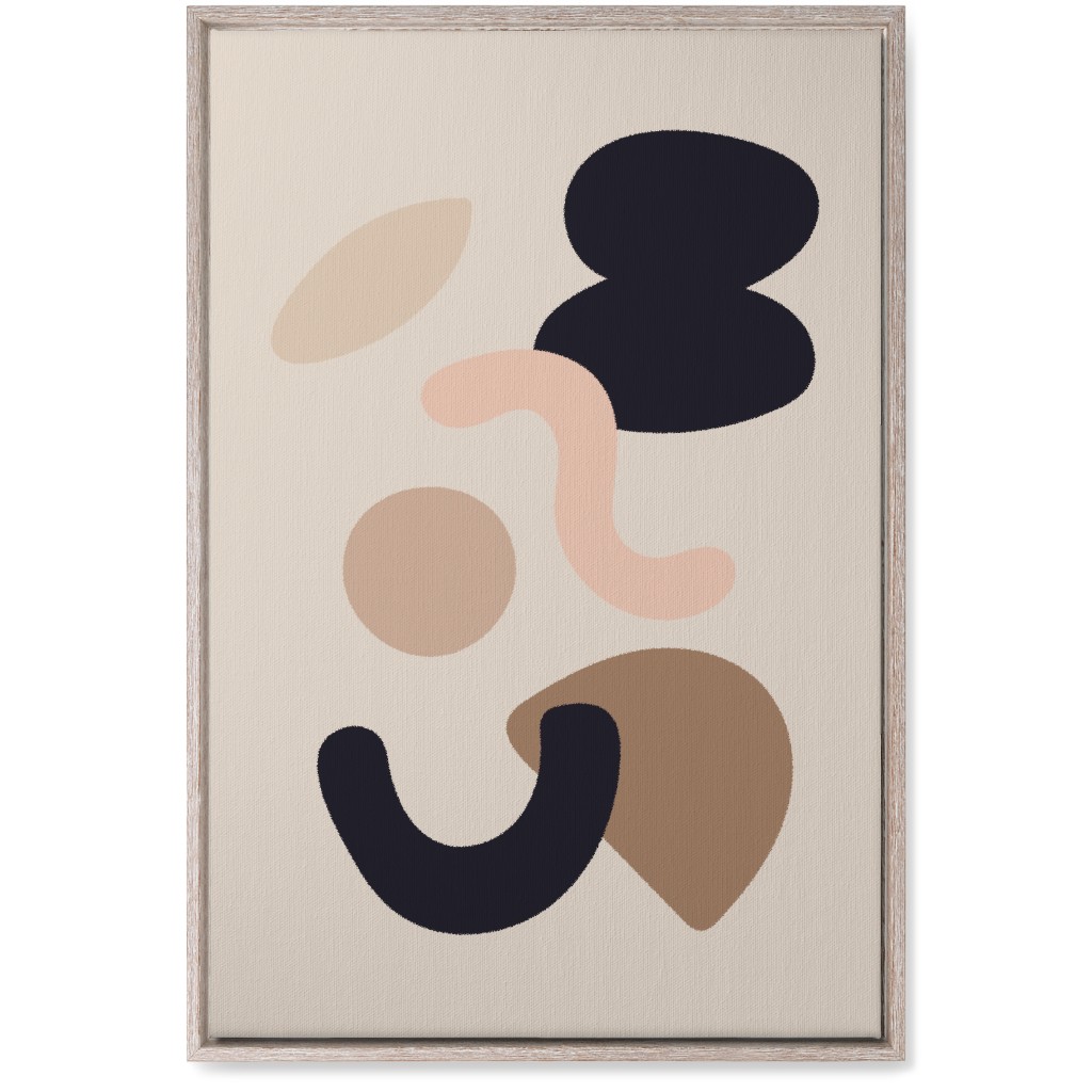 Abstract Collage - Neutral Wall Art, Rustic, Single piece, Canvas, 20x30, Beige, Pearl