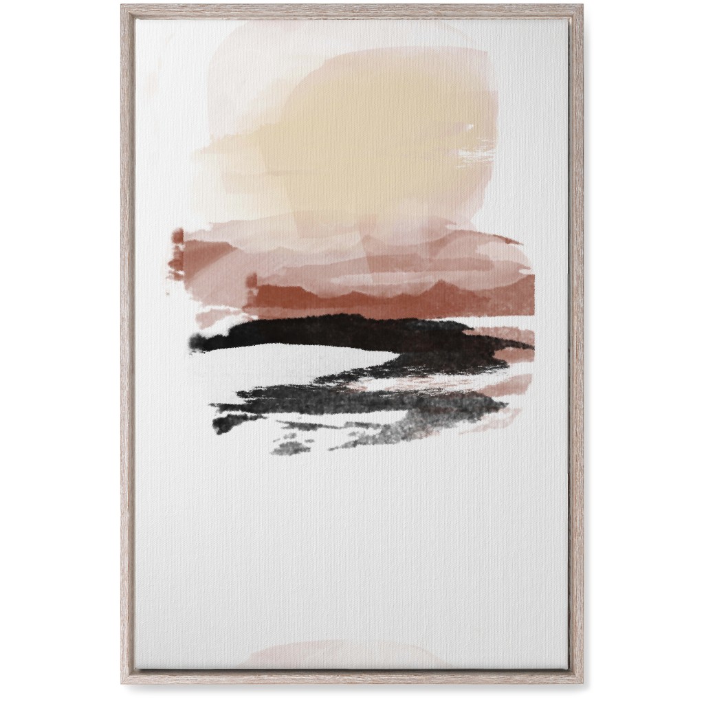 Abstract Sunset - Multi Wall Art, Rustic, Single piece, Canvas, 20x30, Pink