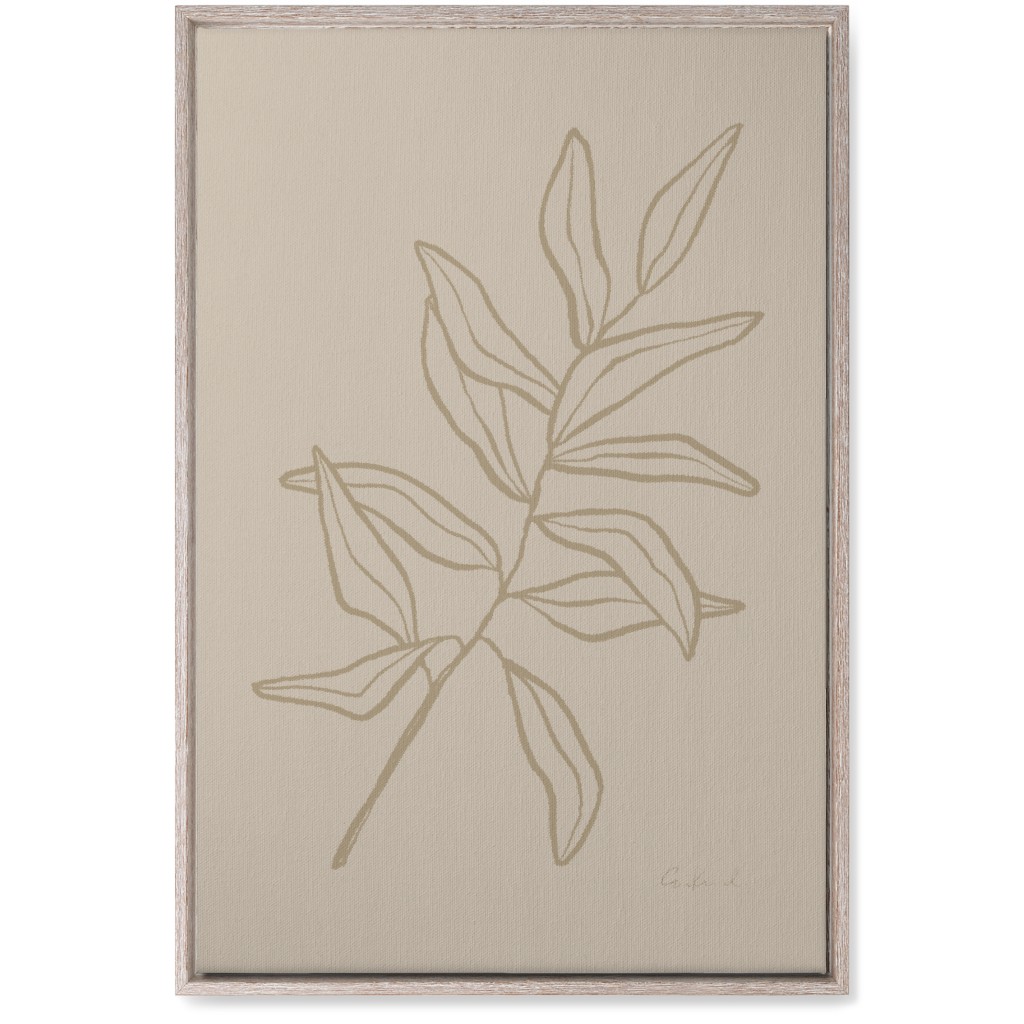 Botanical Eucalyptus Wall Art, Rustic, Single piece, Canvas, 20x30, Beige, Pebble