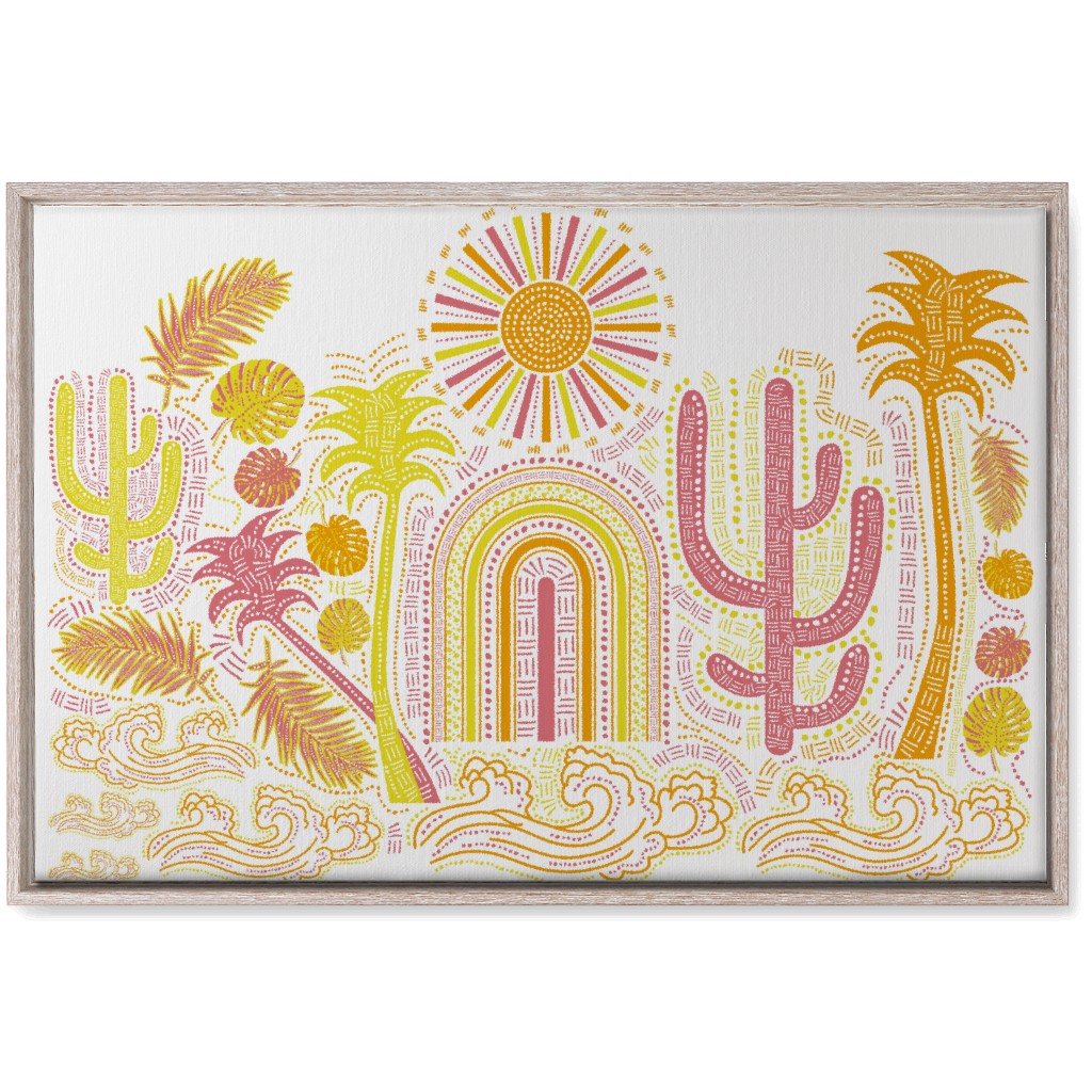 Optimistic Full Sunny Summer - Warm Wall Art, Rustic, Single piece, Canvas, 20x30, Multicolor