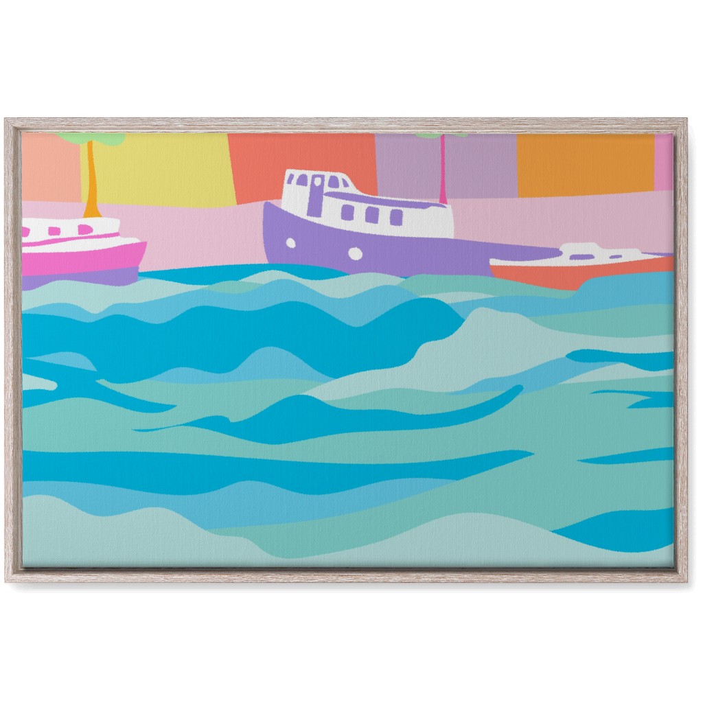 Minimalist Copenhagen Dock - Multi Wall Art, Rustic, Single piece, Canvas, 20x30, Multicolor