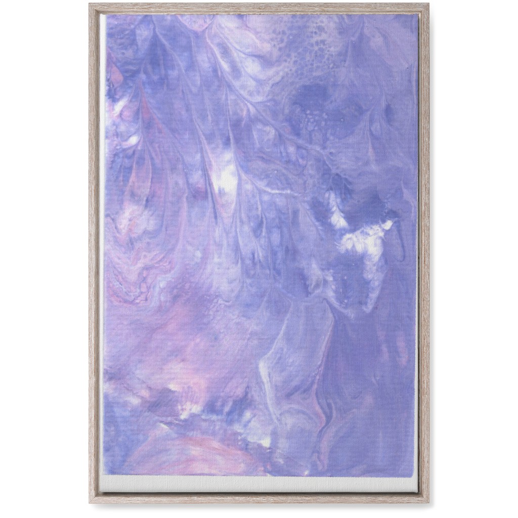 Acrylic Pour Abstract - Purple Wall Art, Rustic, Single piece, Canvas, 20x30, Purple