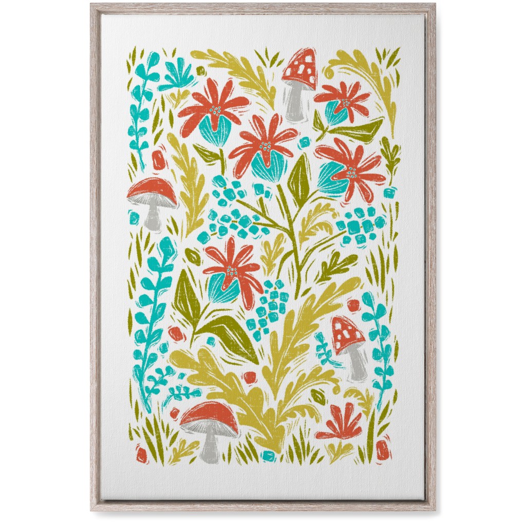 Botanical Forest - Multi Wall Art, Rustic, Single piece, Canvas, 20x30, Multicolor