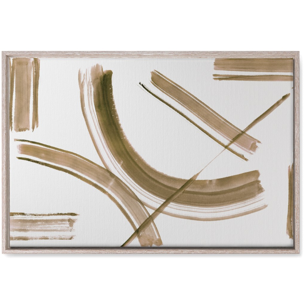 Watercolor Intersection of Minds Wall Art, Rustic, Single piece, Canvas, 20x30, Brown, Wheat