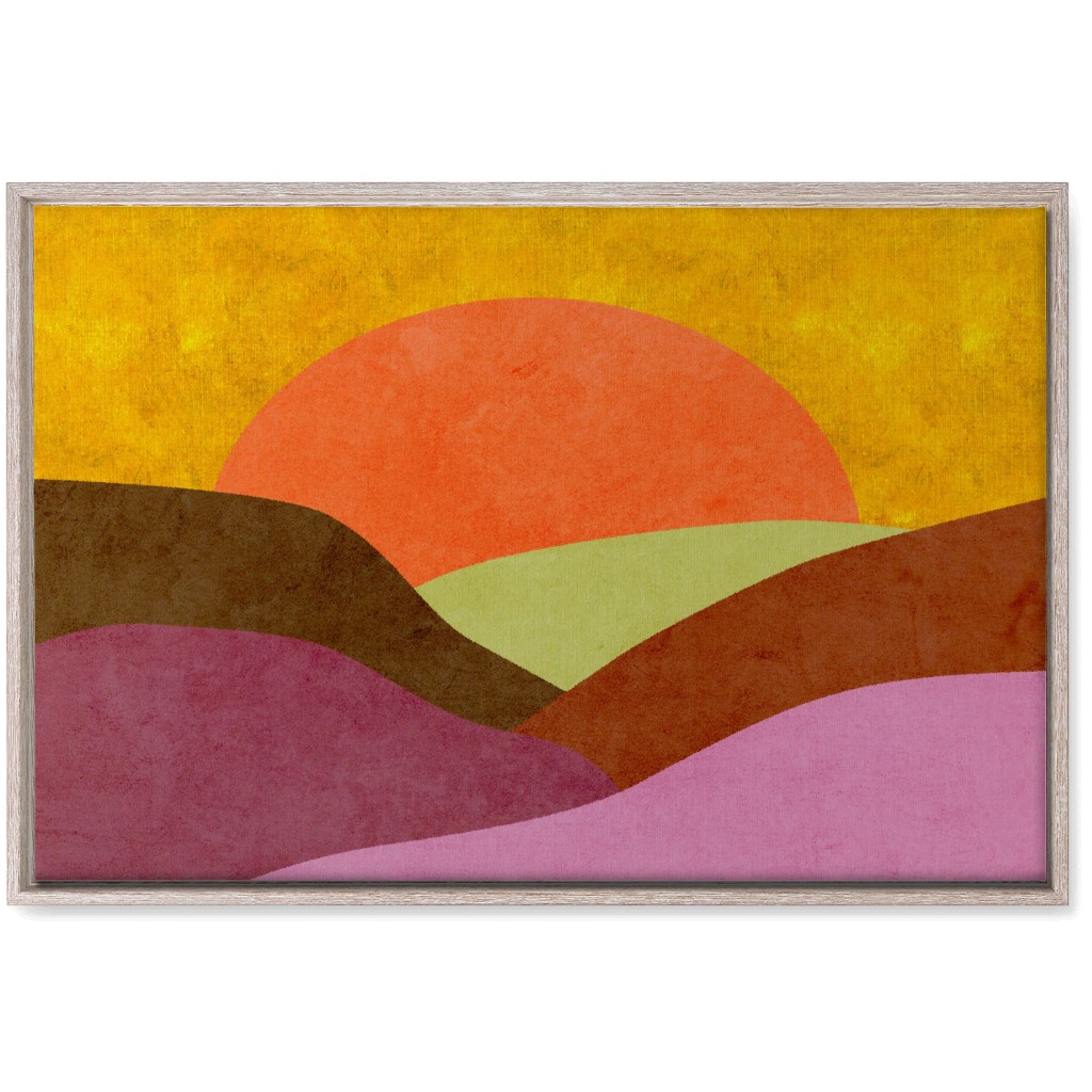Mountains At Dusk Wall Art, Rustic, Single piece, Canvas, 20x30, Multicolor