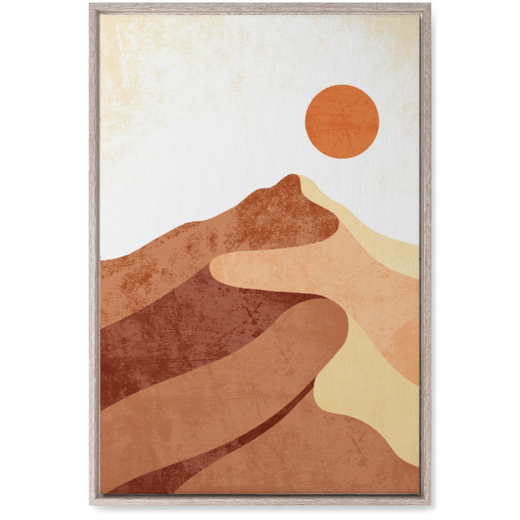 Desert Landscape - Earthy Warm Tones Wall Art, Rustic, Single piece, Canvas, 20x30, Orange