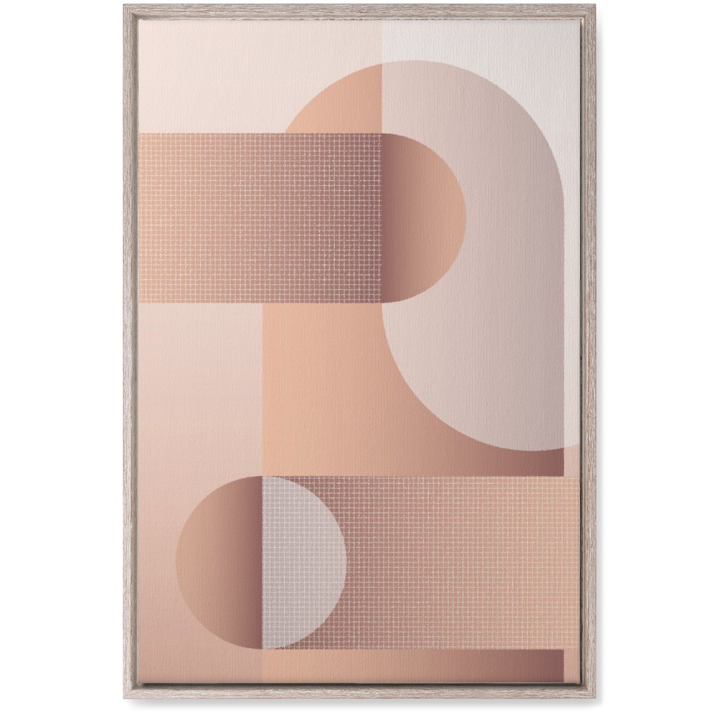 Geometric Arches - Neutral Wall Art, Rustic, Single piece, Canvas, 20x30, Pink