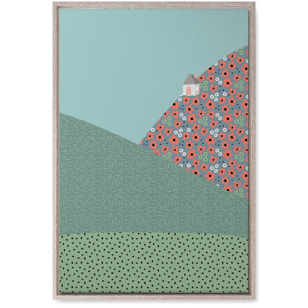 Floral Landscapes Wall Art, Rustic, Single piece, Canvas, 20x30, Green