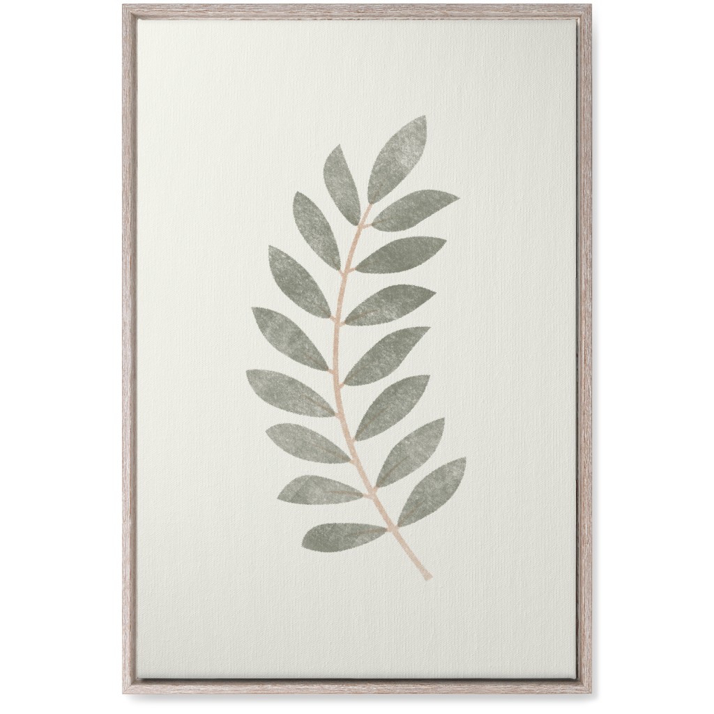 Botanical Leaf Ii Wall Art, Rustic, Single piece, Canvas, 20x30, Green