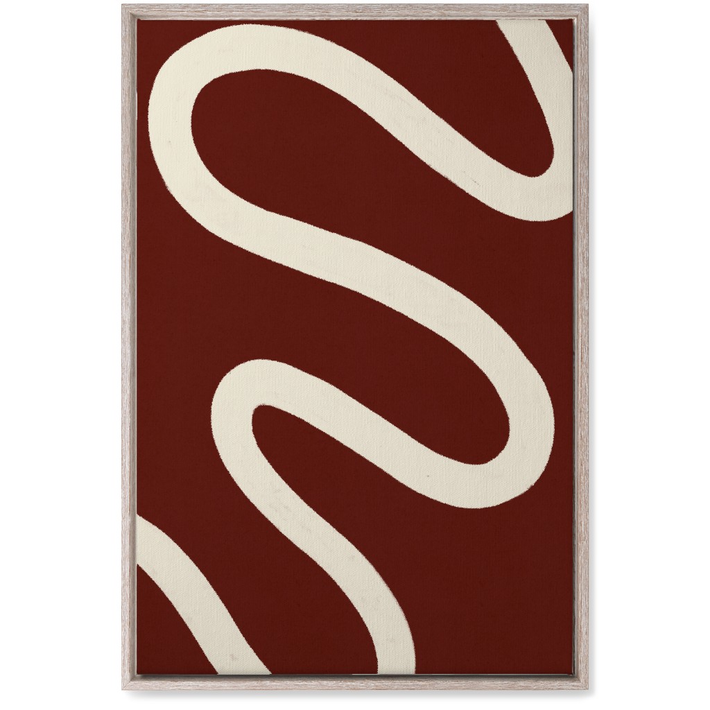 Tangled Brush Strokes Ii Wall Art, Rustic, Single piece, Canvas, 20x30, Red