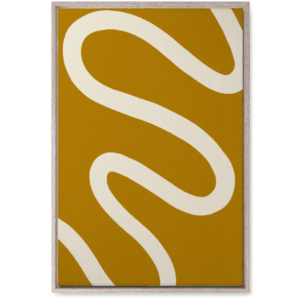 Tangled Brush Strokes Ii Wall Art, Rustic, Single piece, Canvas, 20x30, Yellow, Golden