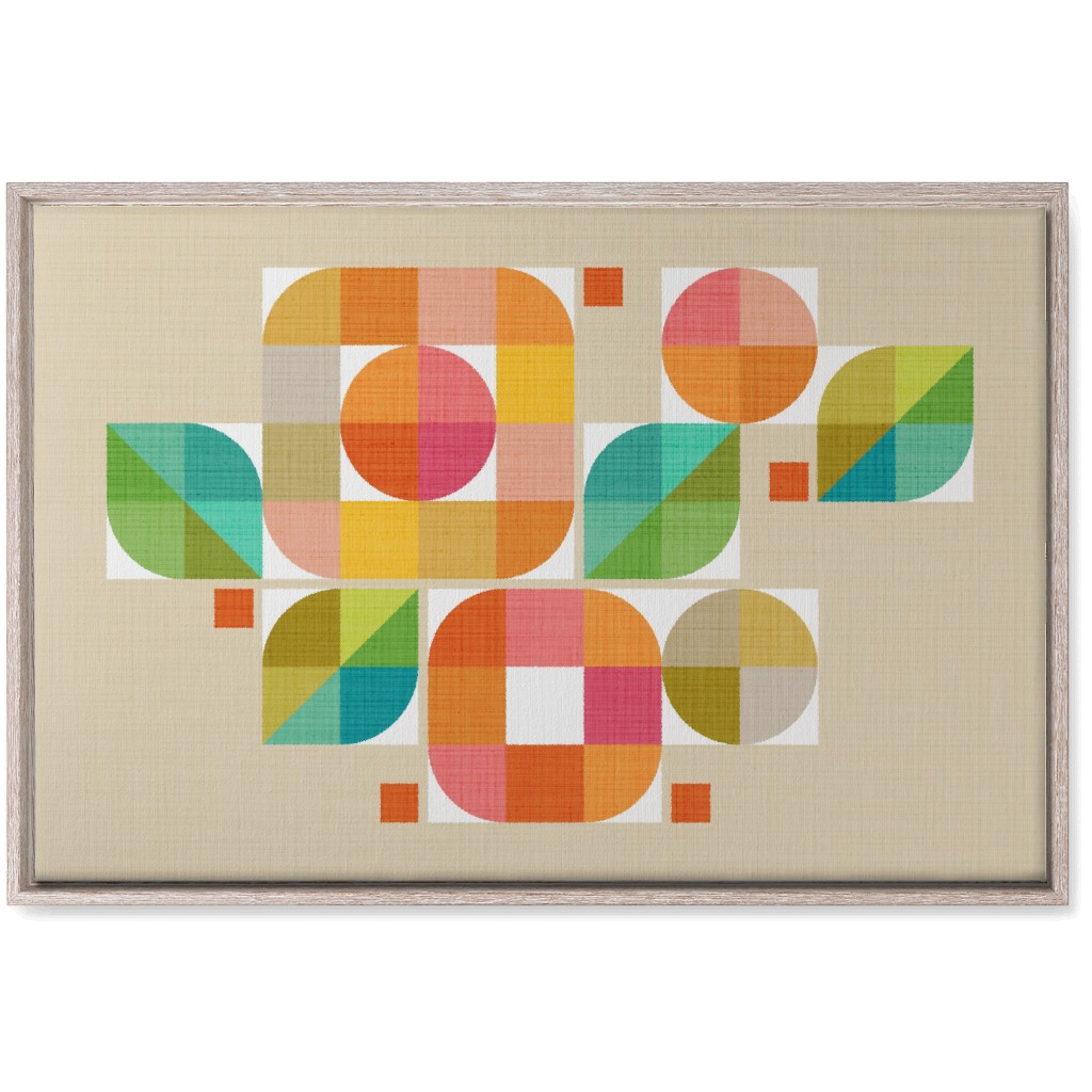 Mod Flower Box Wall Art, Rustic, Single piece, Canvas, 20x30, Multicolor, Spring