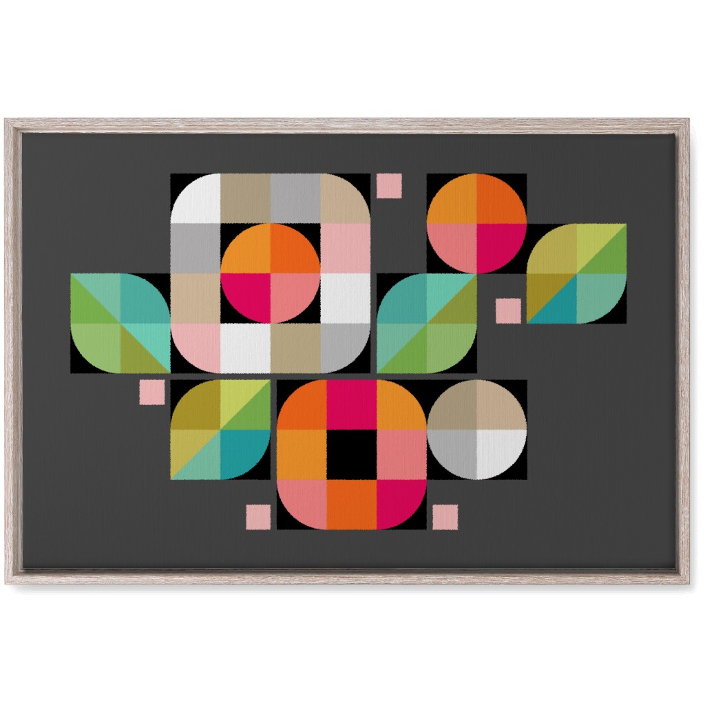 Mod Flower Box Wall Art, Rustic, Single piece, Canvas, 20x30, Multicolor
