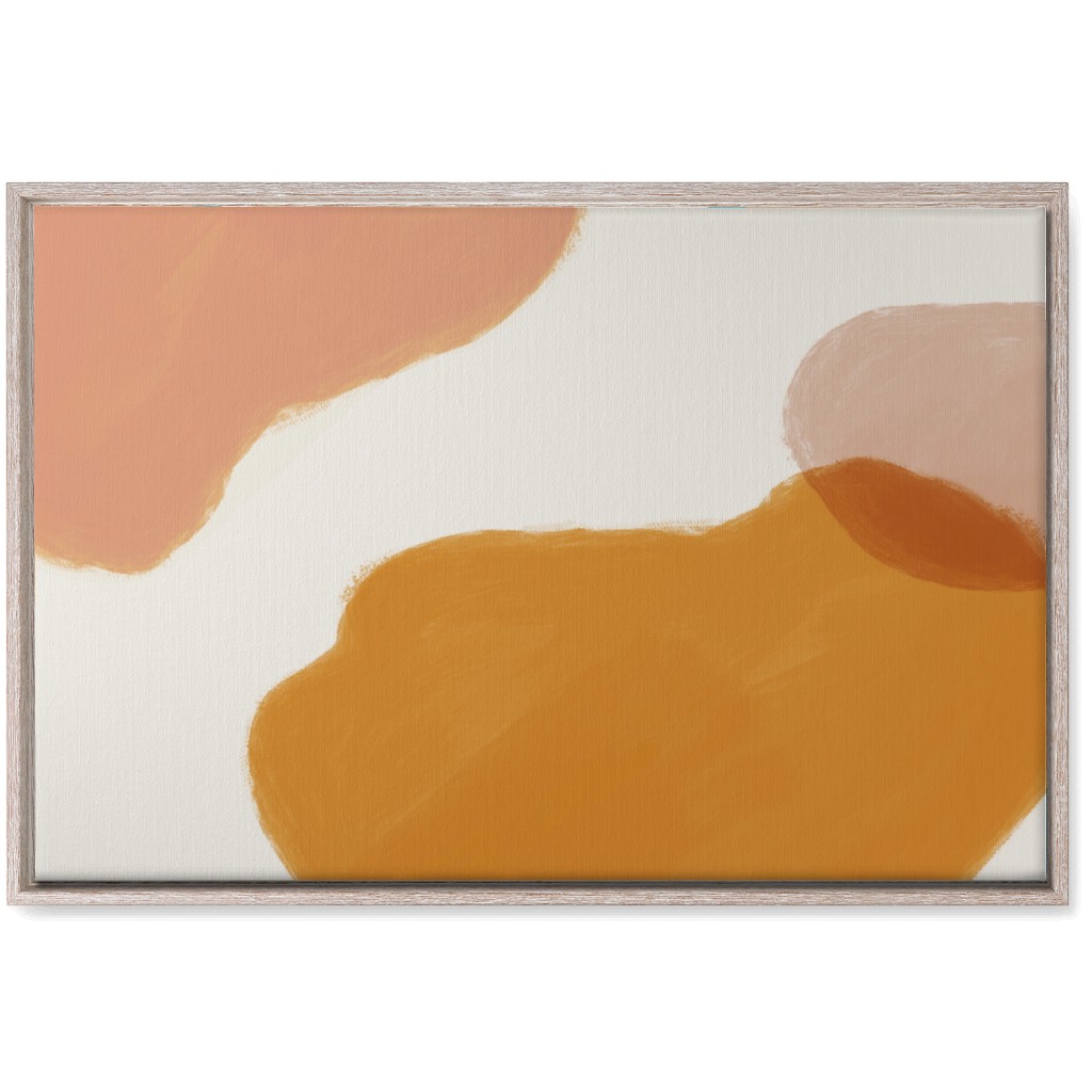 Abstract Shapes - Neutral Wall Art, Rustic, Single piece, Canvas, 20x30, Orange, Orange