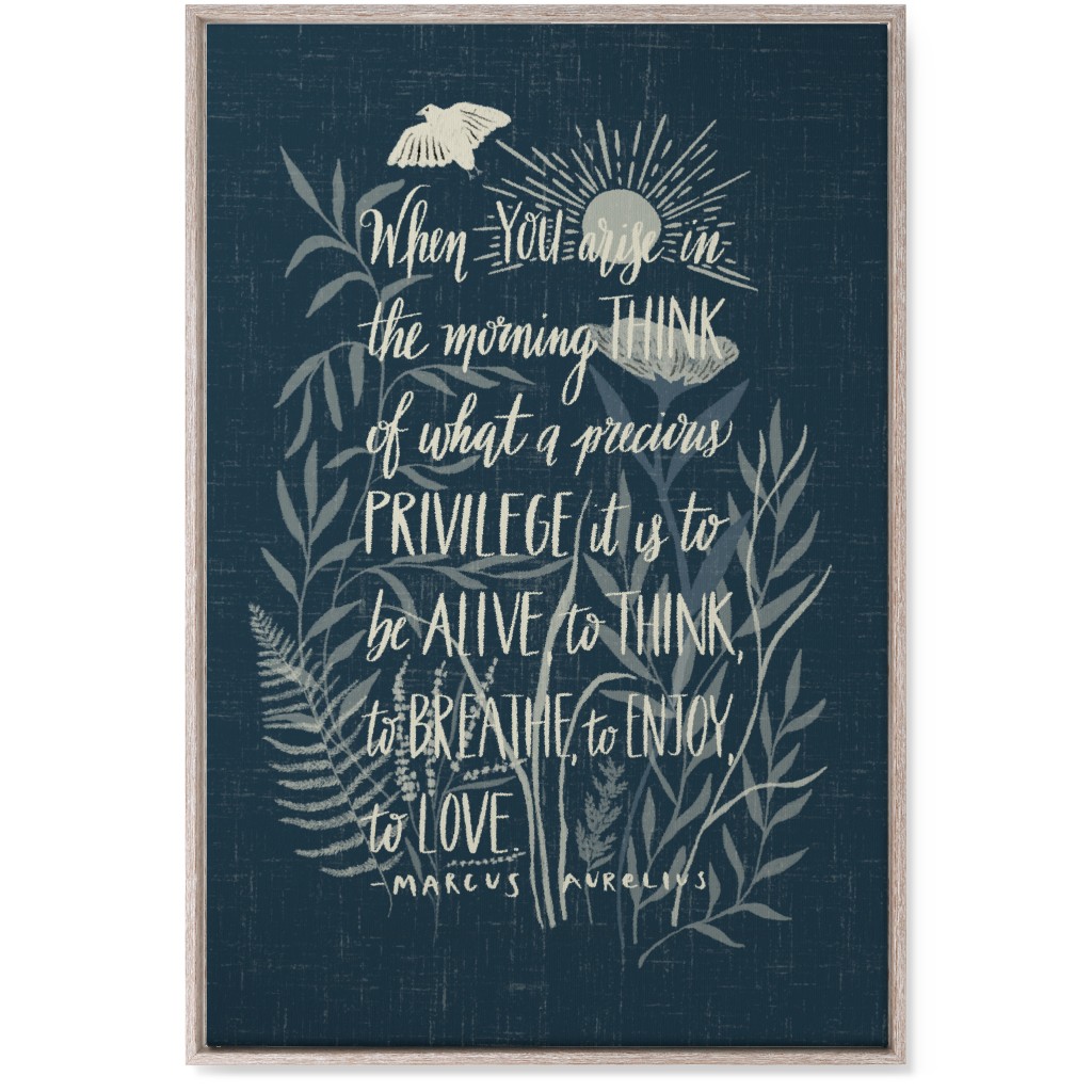 Precious Morning Wall Art, Rustic, Single piece, Canvas, 24x36, Blue