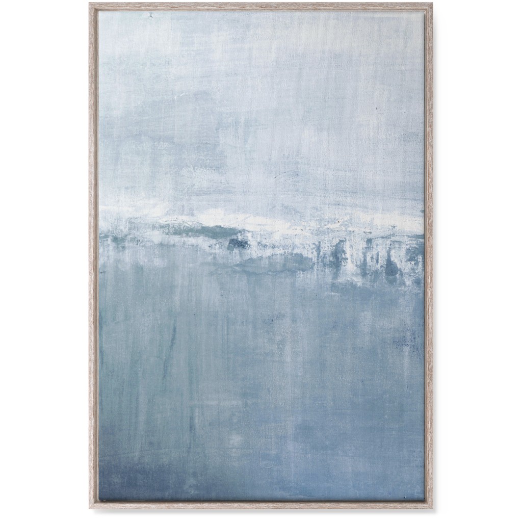 Left Tranquil Diptych - Blue Wall Art, Rustic, Single piece, Canvas, 24x36, Blue