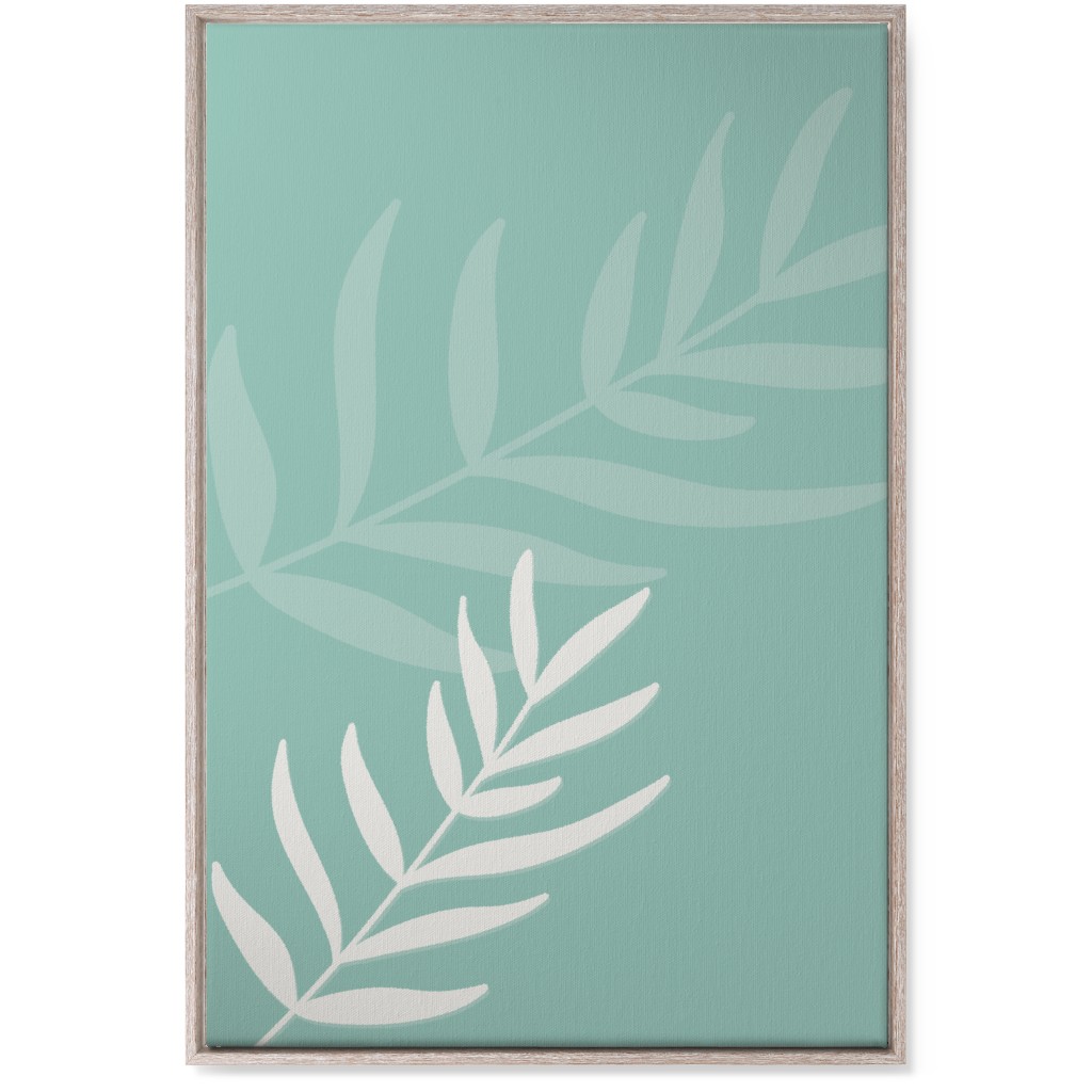Fern Leaves in Neutral Earth Tones Wall Art, Rustic, Single piece, Canvas, 24x36, Green, Spring Valley