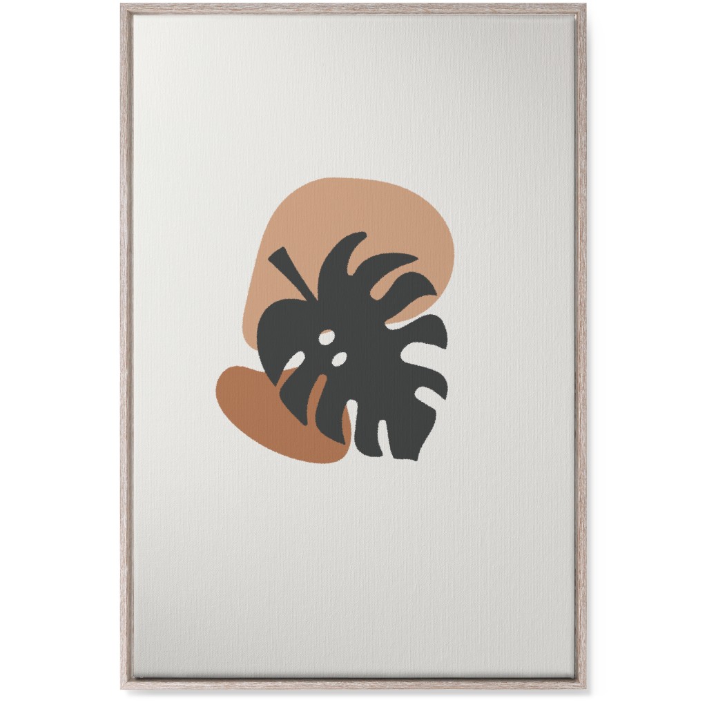 Shapes and Fern Leaf Ii Wall Art, Rustic, Single piece, Canvas, 24x36, Multicolor, Pueblo