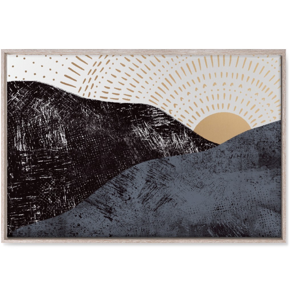 Sunrise on Mountains - Earth Tones Wall Art, Rustic, Single piece, Canvas, 24x36, Multicolor