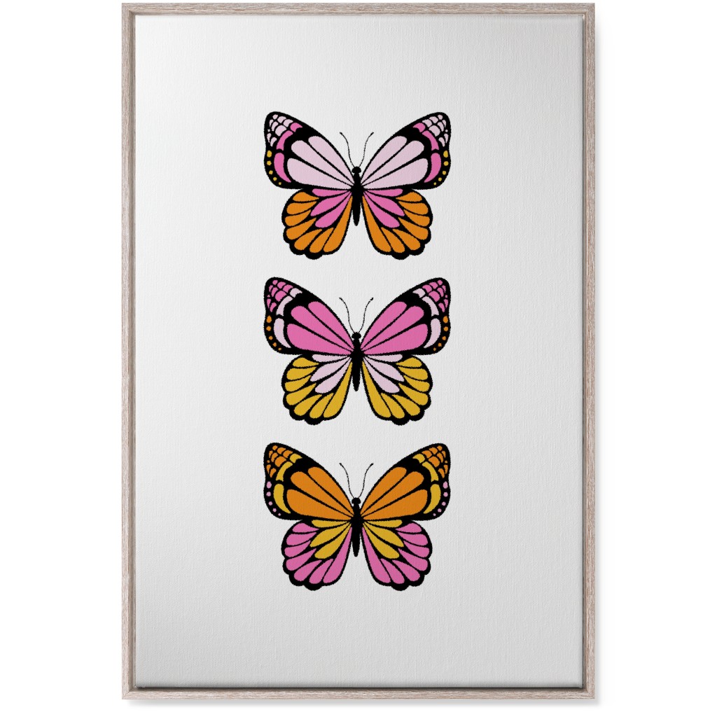 Butterfly Y2k - Warm Wall Art, Rustic, Single piece, Canvas, 24x36, Multicolor