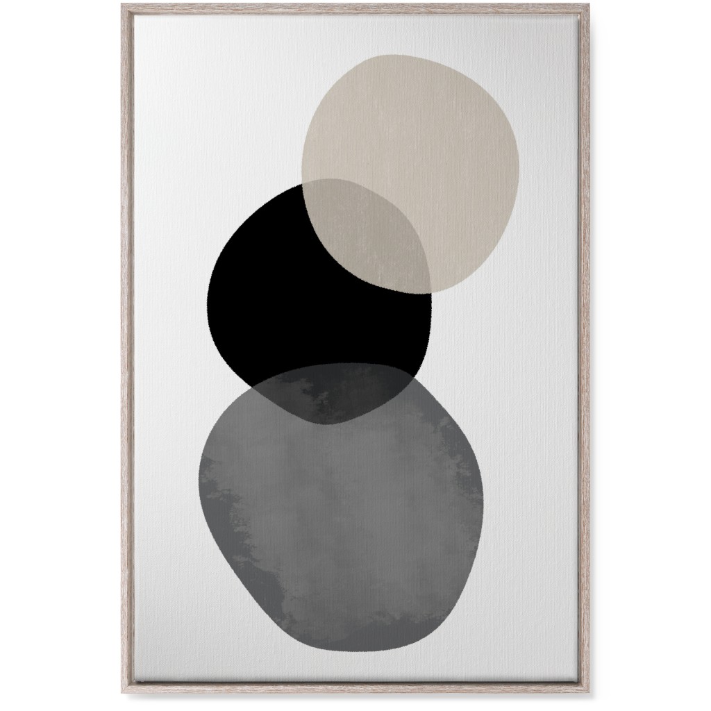 Stones Wall Art, Rustic, Single piece, Canvas, 24x36, Gray