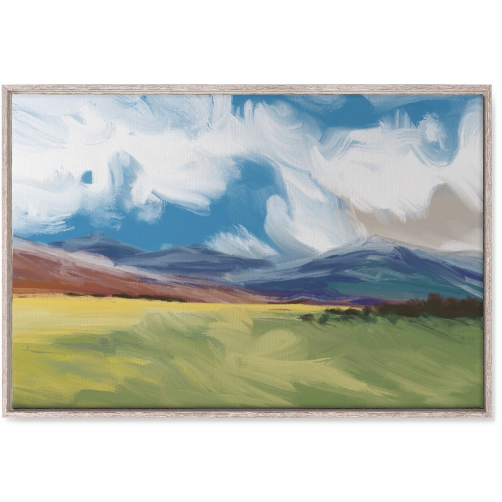 in the Distance Wall Art, Rustic, Single piece, Canvas, 24x36, Blue, True Blue