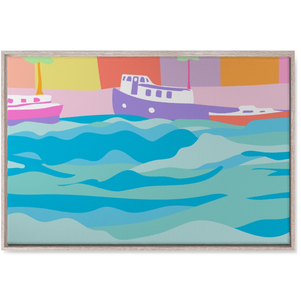 Minimalist Copenhagen Dock - Multi Wall Art, Rustic, Single piece, Canvas, 24x36, Multicolor