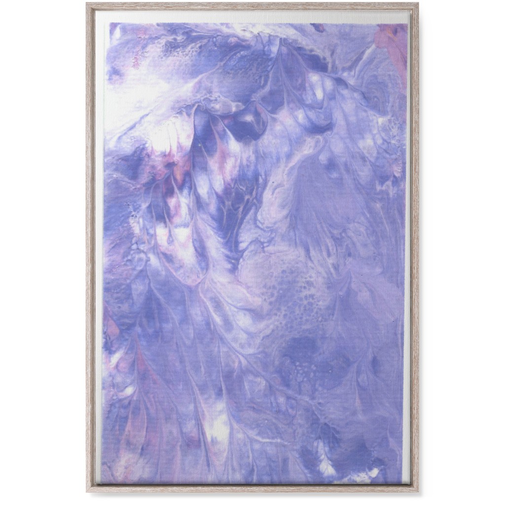 Acrylic Pour - Purple Wall Art, Rustic, Single piece, Canvas, 24x36, Purple, Purple
