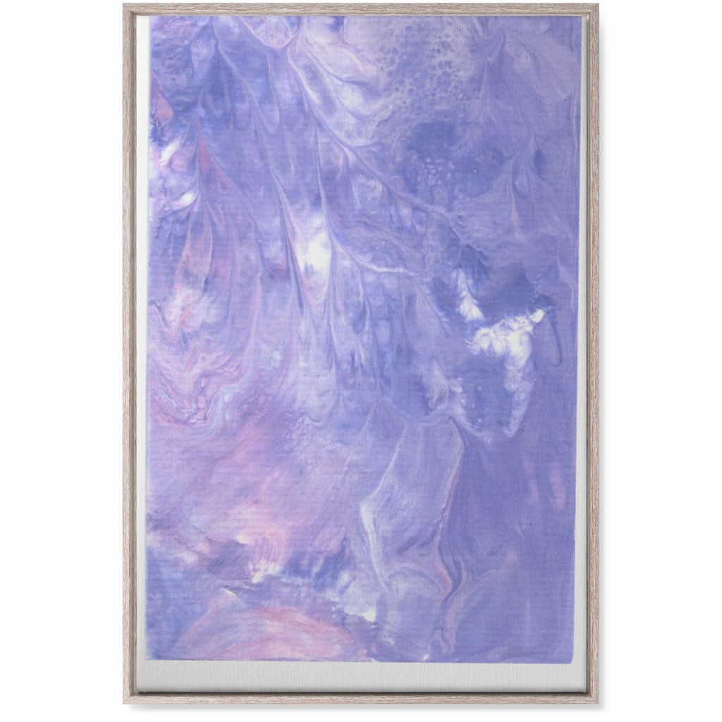 Acrylic Pour Abstract - Purple Wall Art, Rustic, Single piece, Canvas, 24x36, Purple