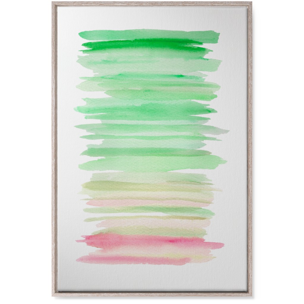 Watercolor Ocean Seashore Wall Art, Rustic, Single piece, Canvas, 24x36, Green, Spring