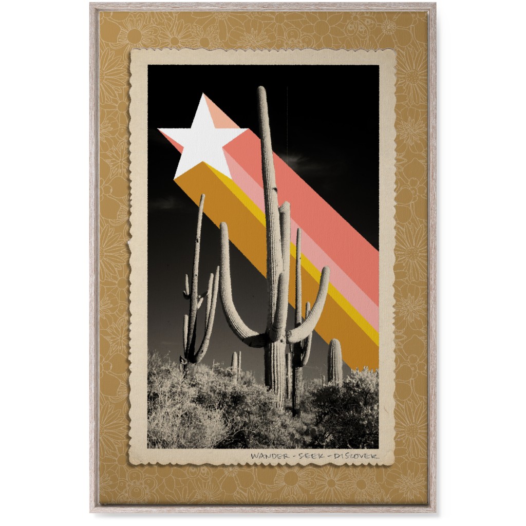 Wander, Seek, Discover - Multi Wall Art, Rustic, Single piece, Canvas, 24x36, Multicolor