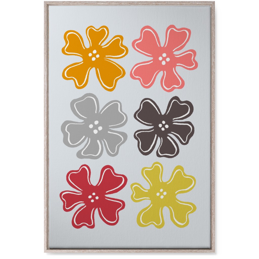 Button Flowers Wall Art, Rustic, Single piece, Canvas, 24x36, Multicolor