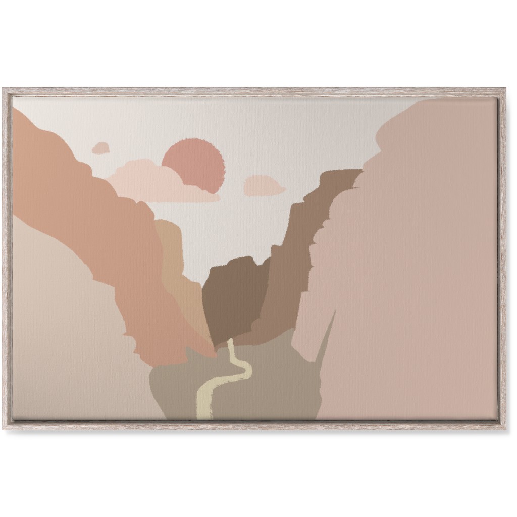 Zions Landscape Wall Art, Rustic, Single piece, Canvas, 24x36, Pink, Beige