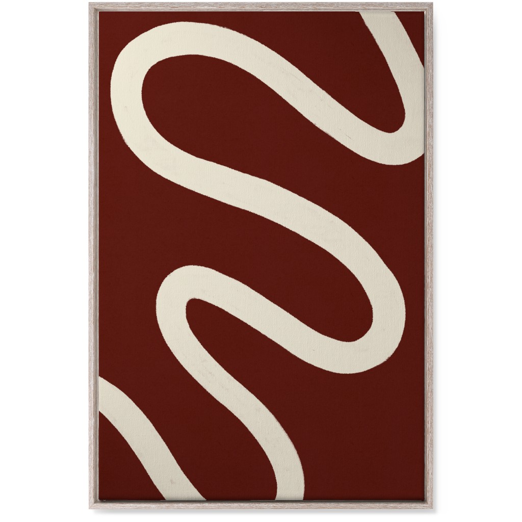 Tangled Brush Strokes Ii Wall Art, Rustic, Single piece, Canvas, 24x36, Red