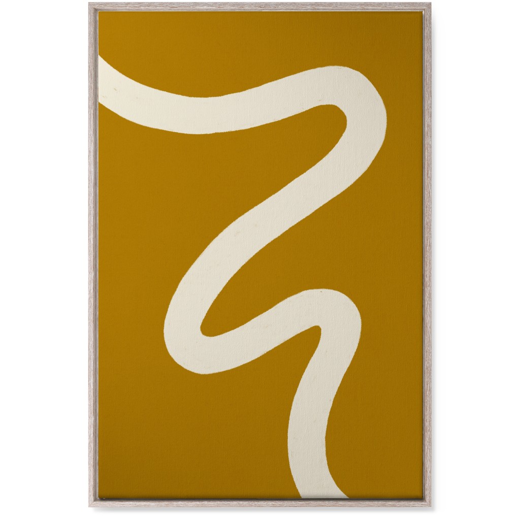 Tangled Brush Strokes Iv Wall Art, Rustic, Single piece, Canvas, 24x36, Yellow, Golden