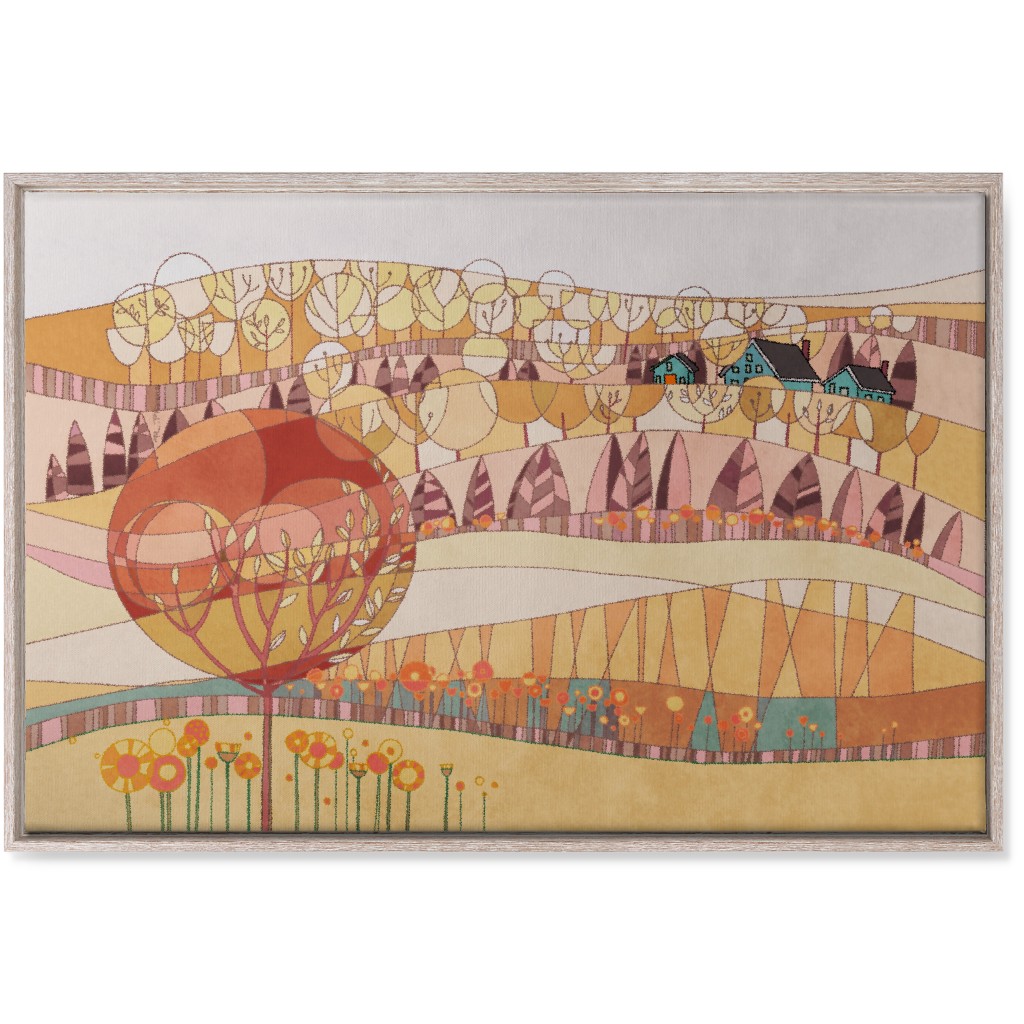 Lana's Landscape - Blush Wall Art, Rustic, Single piece, Canvas, 24x36, Multicolor